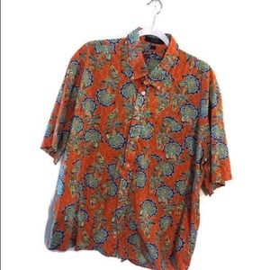 Alan Flusser XXL Short Sleeve Button Down